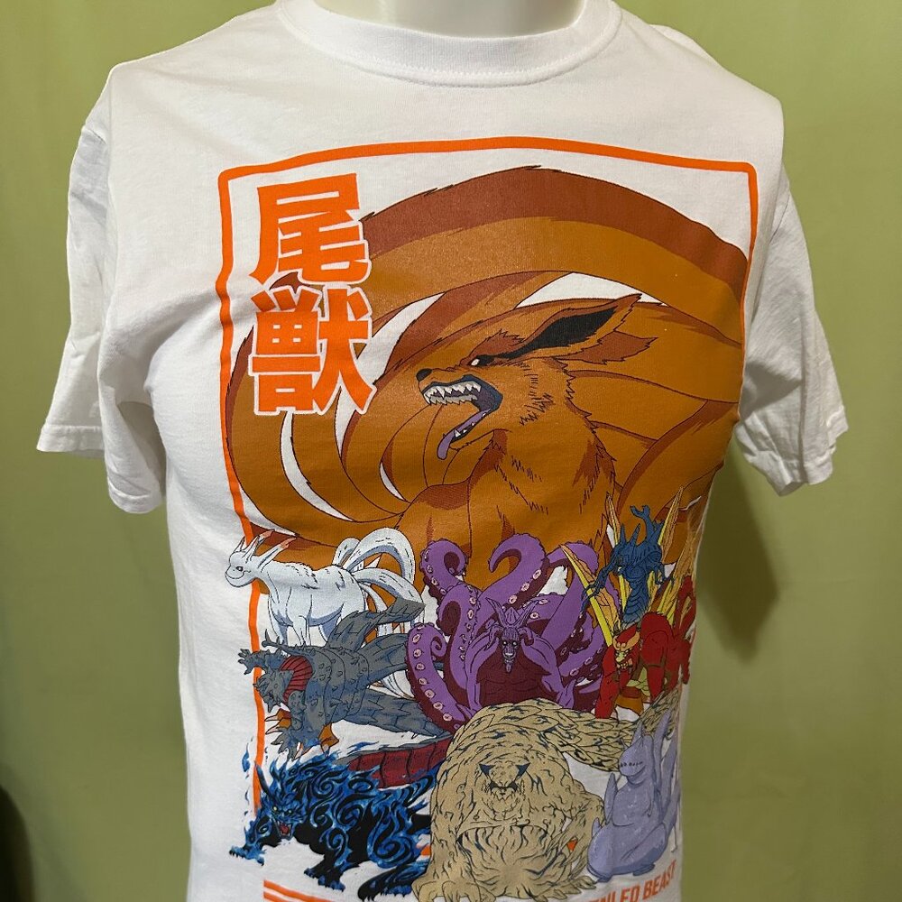 Naruto Shippuden BIJU Kurama Men's White T Shirt Small Viz Media Cotto